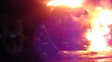В Хмельницкой области в новогоднюю ночь горели два грузовика